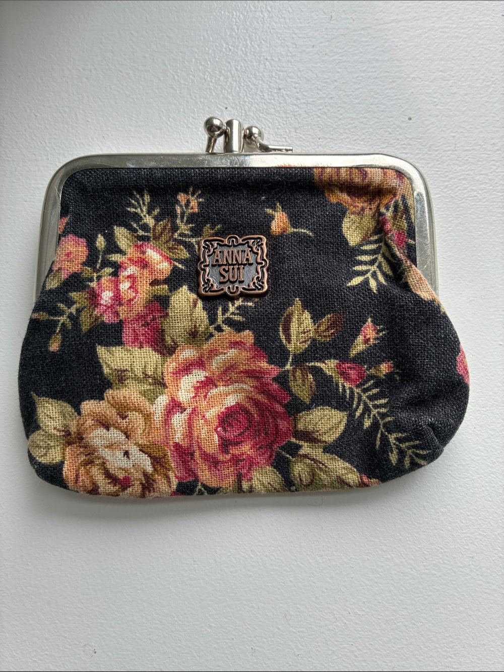 VTG ANNA SUI floral coin purse